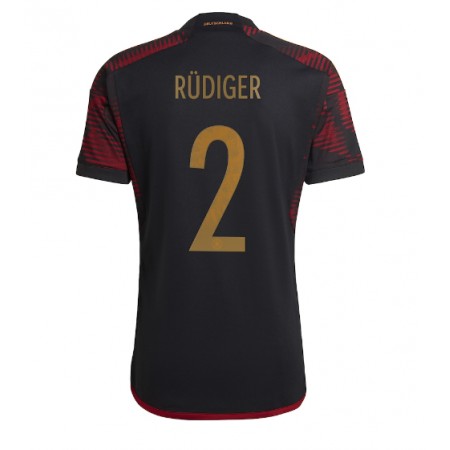 Tyskland Antonio Rudiger 2 Matchtröjor Borta Fotbollströja VM 2022